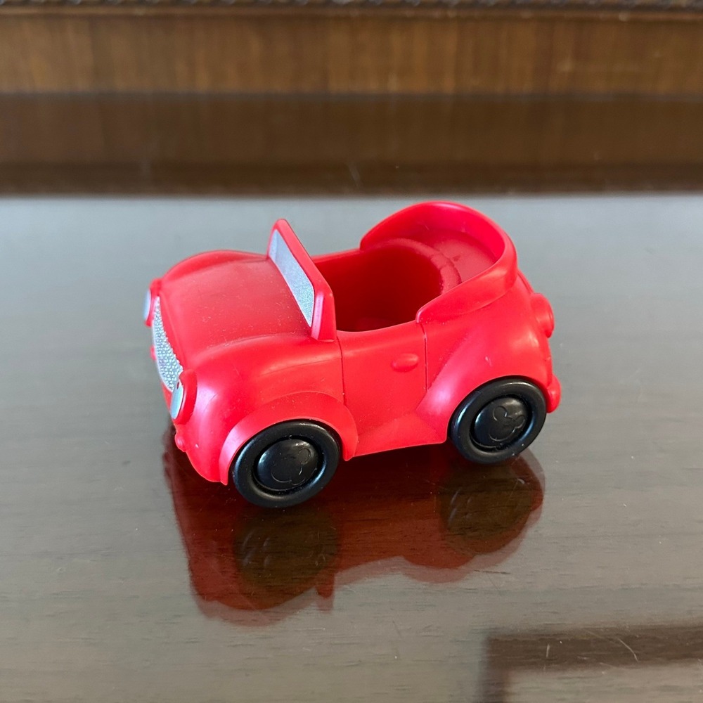Disney Just Play Red Convertible Toy Car Rolling Wheels Replacement Piece